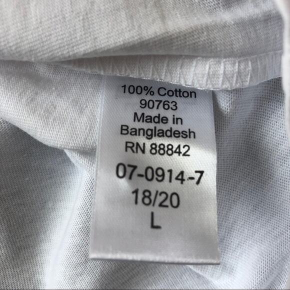 Roaman’s white cotton t-shirt size large size 18 20 - Picture 5 of 8